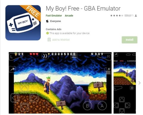 My boy Free game boy advance Emulator games for android
