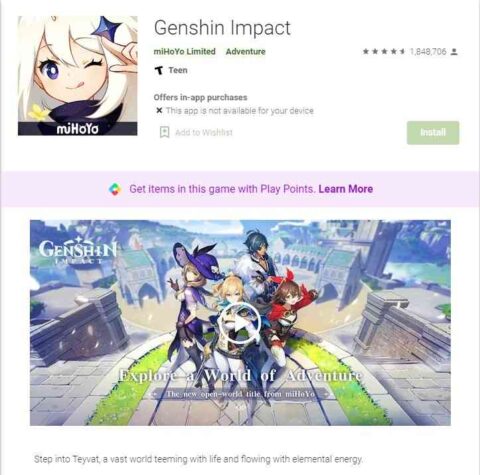 Genshin Impact android game