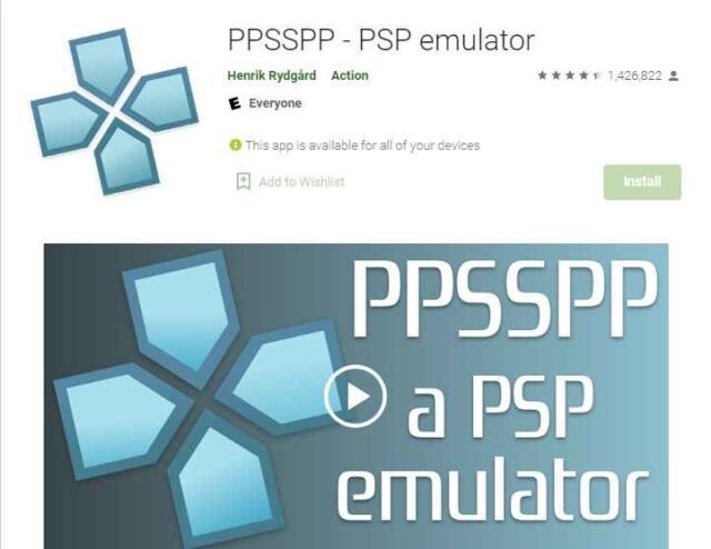 PPSSPP PSP emulator