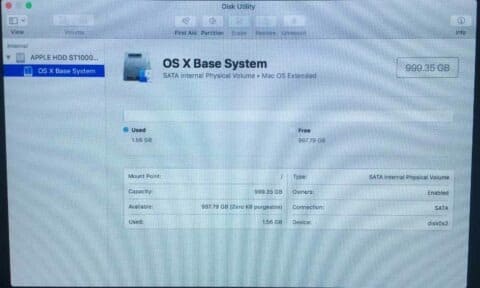 mac os x base system and macOS base system