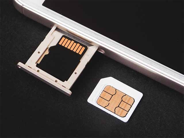 Mobile SD card with mobile sim card