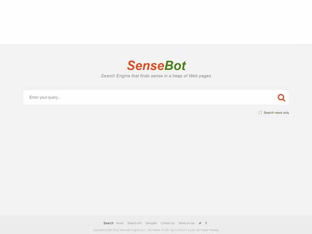 sensebot search engine