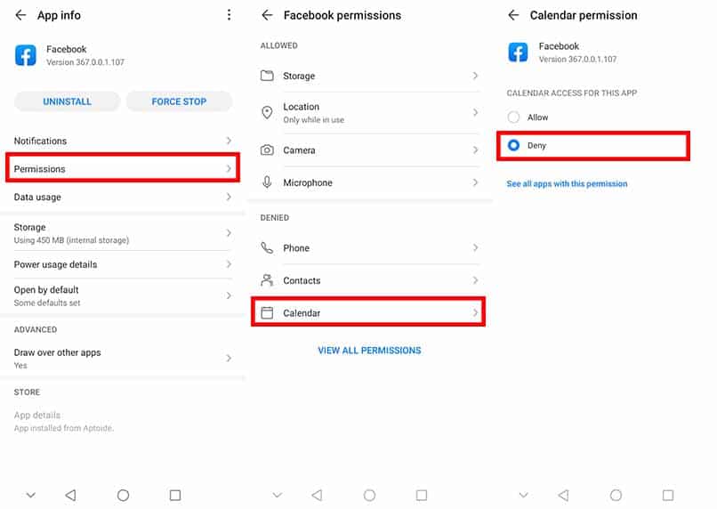 Remove birthday notifications coming to calendars from permissions option