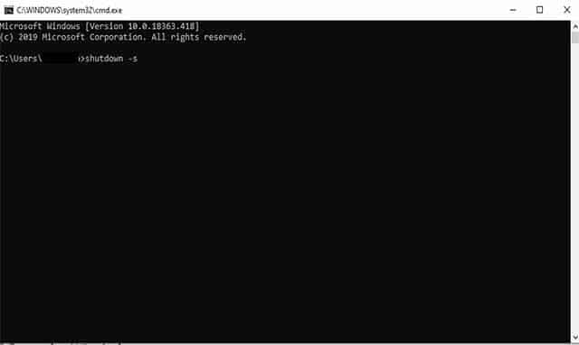 Shutdown computer with keyboad in command prompt (cmd)
