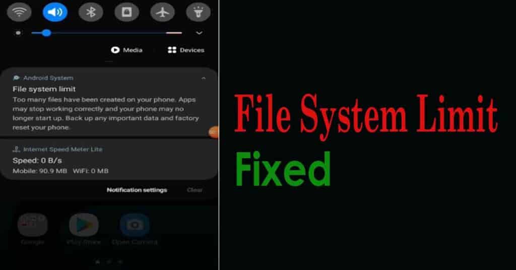 file system limit android fixed