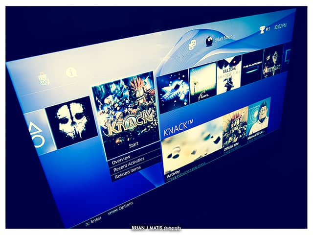 ps4 user interface